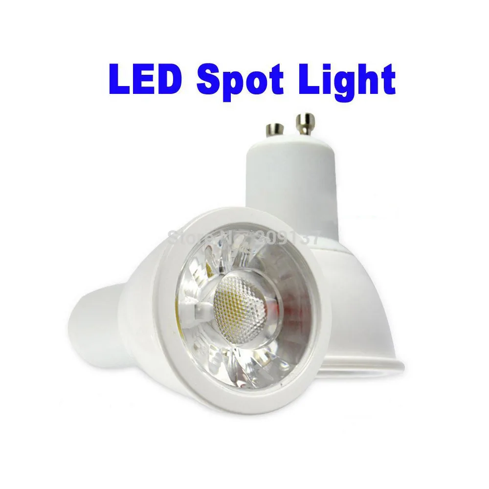 

50X GU10 Led COB LAMP 7W bulbs light 60 angle E27 GU10 MR16 led spotlights warm/pure/cool white 110-240V 12V