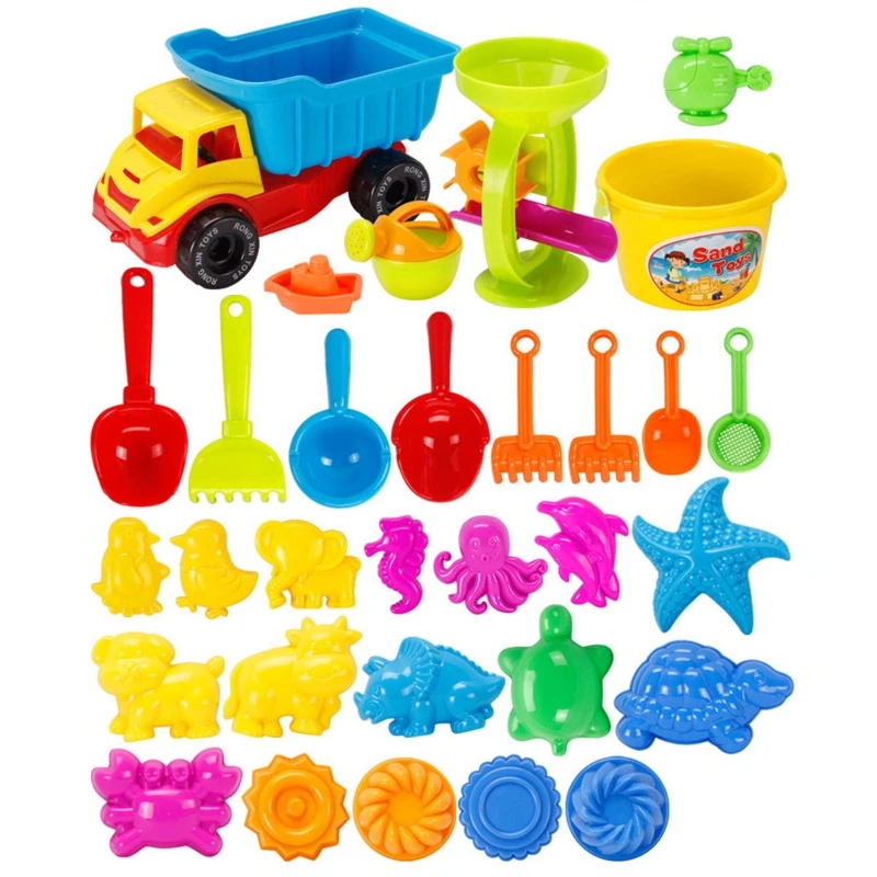 

Beach Sand Play Toys Set Bucket Rakes Sand Wheel Watering Sand Play Bath Toys For Kids Outdoor Toy