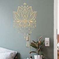 lotus yoga vinyl wall decals zen relax om flower meditation room sticker home decor delicate and simple murals
