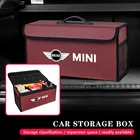 Складной кожаный ящик для хранения с логотипом автомобиля, дорожный органайзер, сумка для мини-купе, медного партнера, Clubman R55, R56, R60, F54, F55, F56