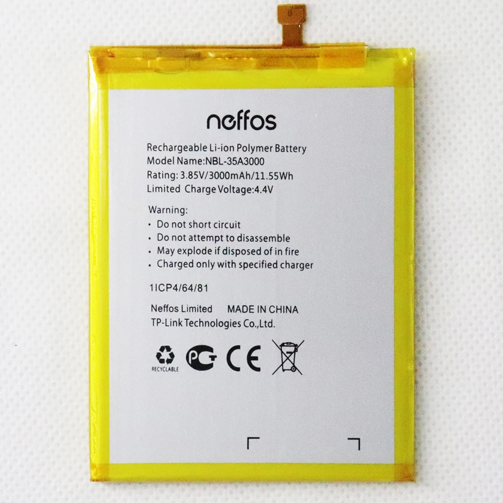 

Аккумулятор для TP-link Neffos X1 Max TP903A TP903C, 2 шт./Лот, 3000 мАч