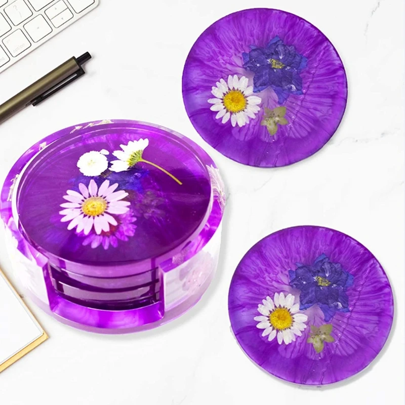 

Crystal Epoxy Resin Mold Coaster Storage Box Silicone Mould Handmade Home Decorative DIY Crafts Casting Tool