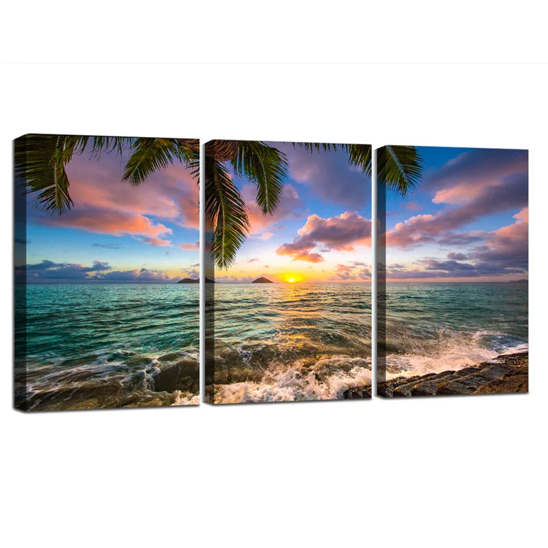

Framed Wave Ocean Landscapes Canvas Painting Seascape Nordic Posters and Prints Living Room Wall Art Picture Home Decor