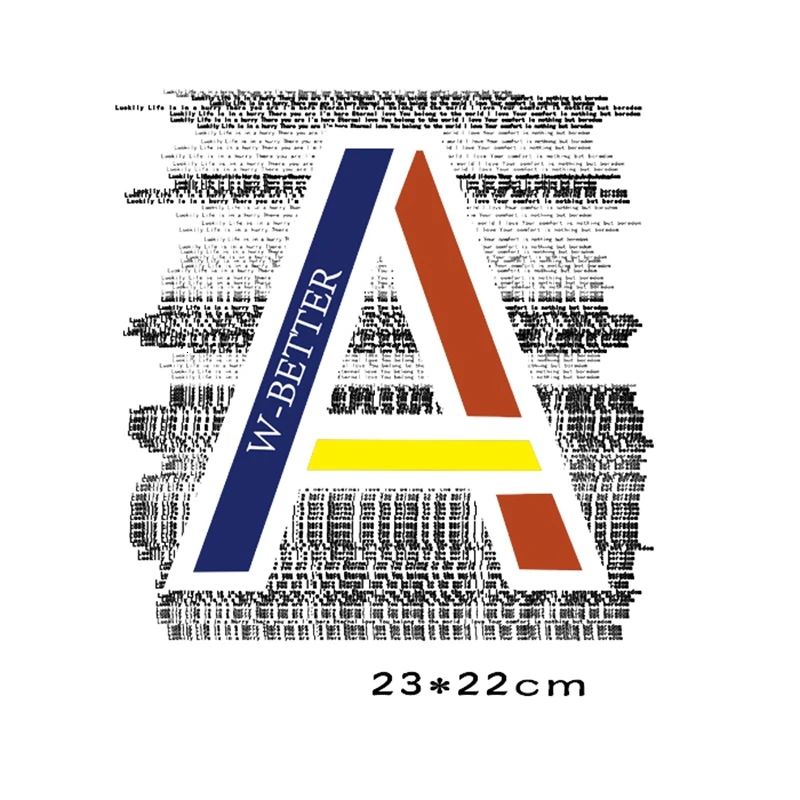 Цветная нашивка с надписью термонаклейка для одежды наклейка принтом на