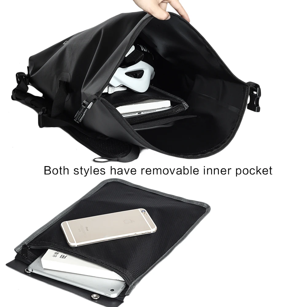 Велосипедный складной рюкзак Rhinowalk на руль 20 л сумка для горного велосипеда