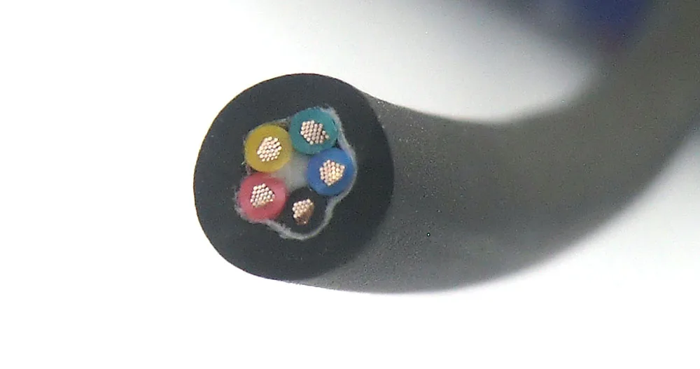 5 жильный кабель гибкий Управление провода 0,14, 0,2, 0.3mm м² 26awg, 24awg, 22awg Луженая Медь 10 м