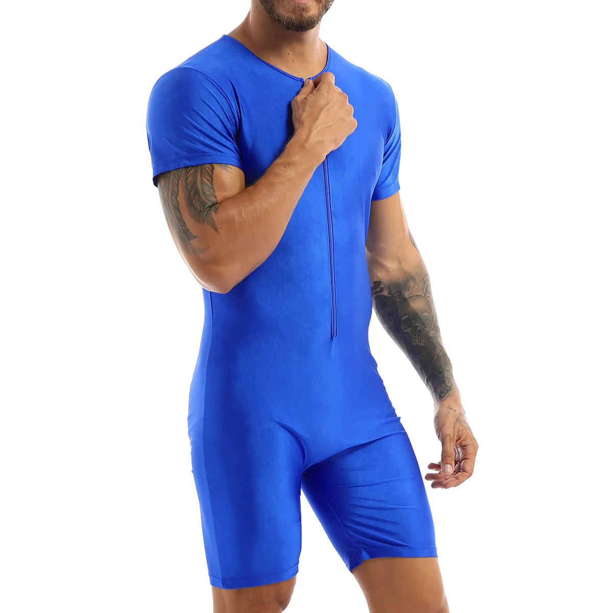 Мужской трико MSemis облегающий костюм боксеры на молнии|Женское белье и боди| |