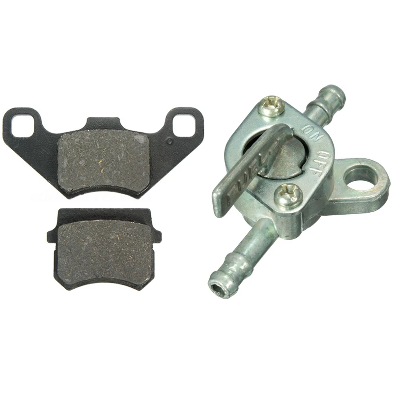 

2 шт. мотоцикла тормозной колодки ATV Quad Dirt Pit Bike & 1 шт. топливный кран вкл/выкл переключатель