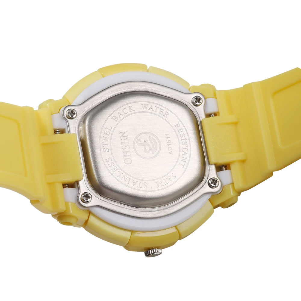 OHSEN Двойное время электронные детские женские спортивные наручные часы модные