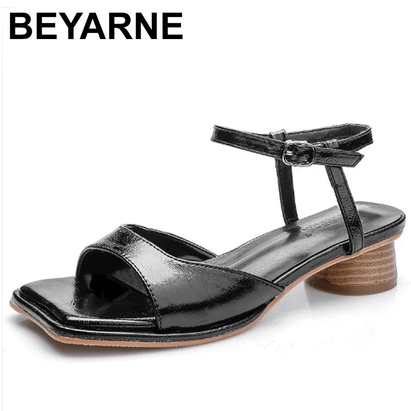 

BEYARNEmid women summer woman beach sandals fashion sandalias light toe plus size casual shoes gladiator mujer sapato feminino