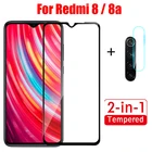 Закаленное стекло 2-в-1 для Redmi 8 8A, пленка для объектива камеры, протектор экрана для Xiaomi redmi8, redmi8a, Mi8 a, красное Защитное стекло для mi8