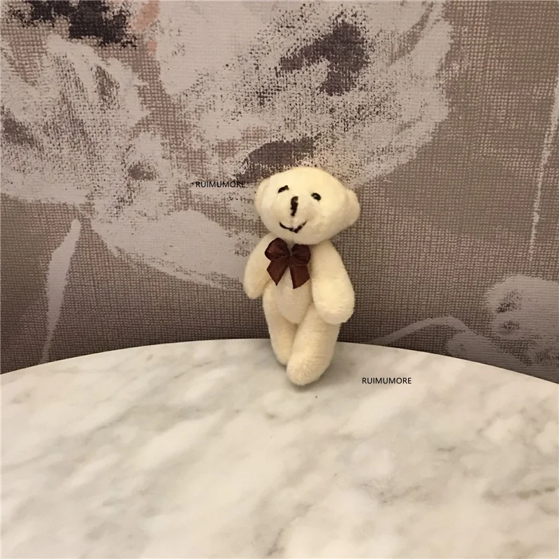 10 шт./лот мини 8 см медведь кукла Свадебный подарок и букет Декор игрушка | Игрушки