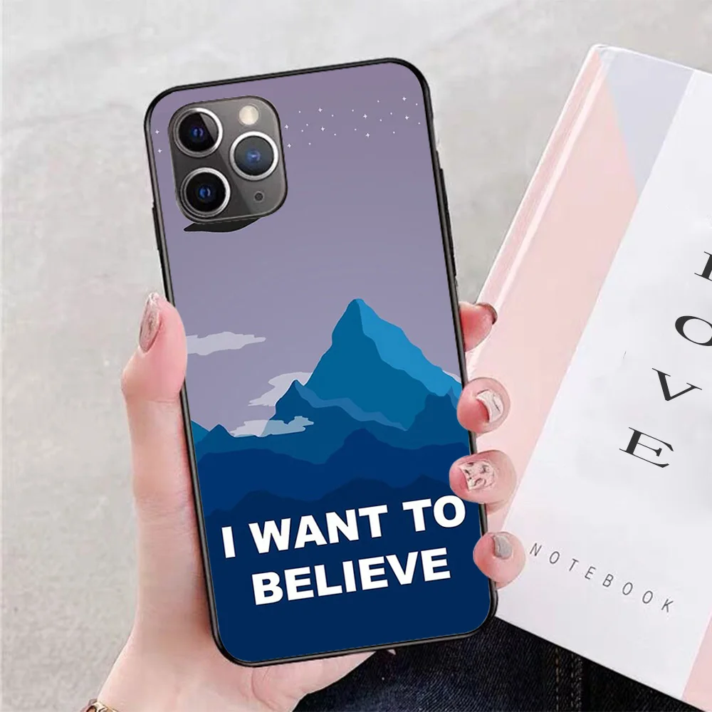 

For iPhone I WANT TO BELIEVE Soft TPU Border Apple iPhone Case