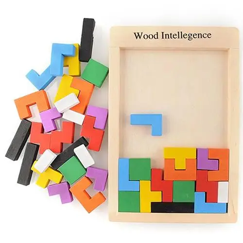 

Wooden Block Kids Early Educational Toys Children Game Intellegence Colorful DIY Jigsaw Puzzle