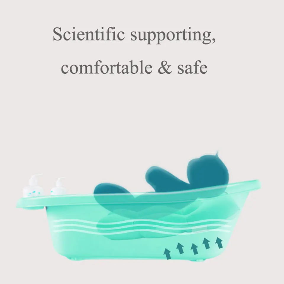 

Baby Bath Tub Pad Non-Slip Shower Cushion Bathtub Seat Support Mat Newborn Safety Bath Pillow Soft Support Baby Bath Cushion Mat