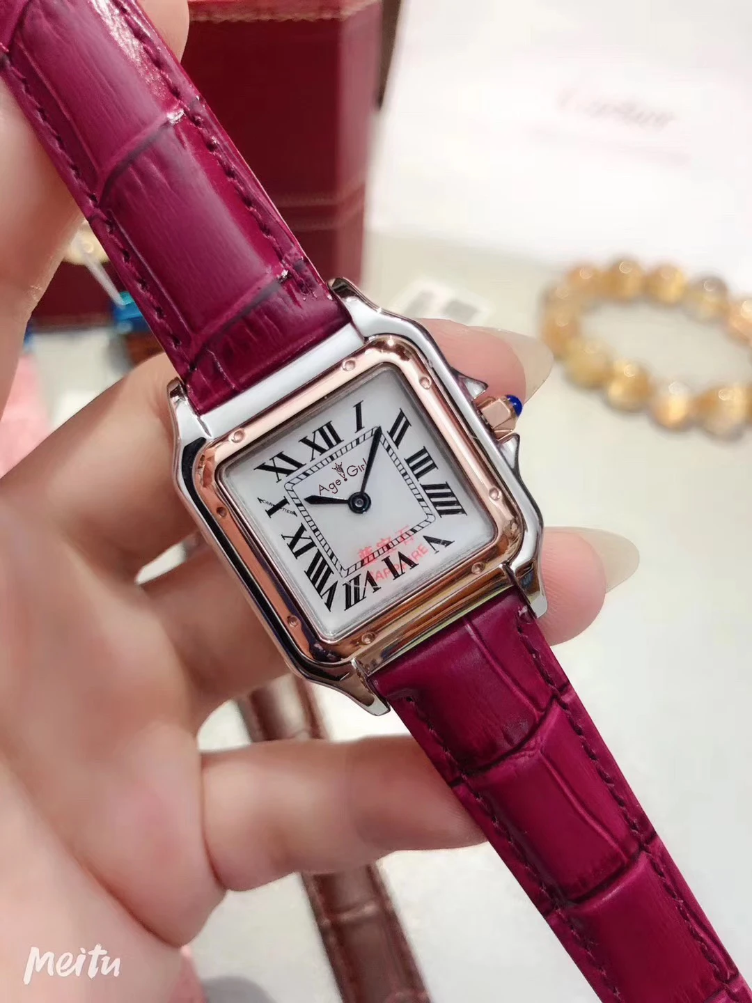 

New Men Women LuxuryJapan Quartz Black White Grey Brown Pink Red Sapphire Silver Square Watch Lady Rome Dial Square Watches
