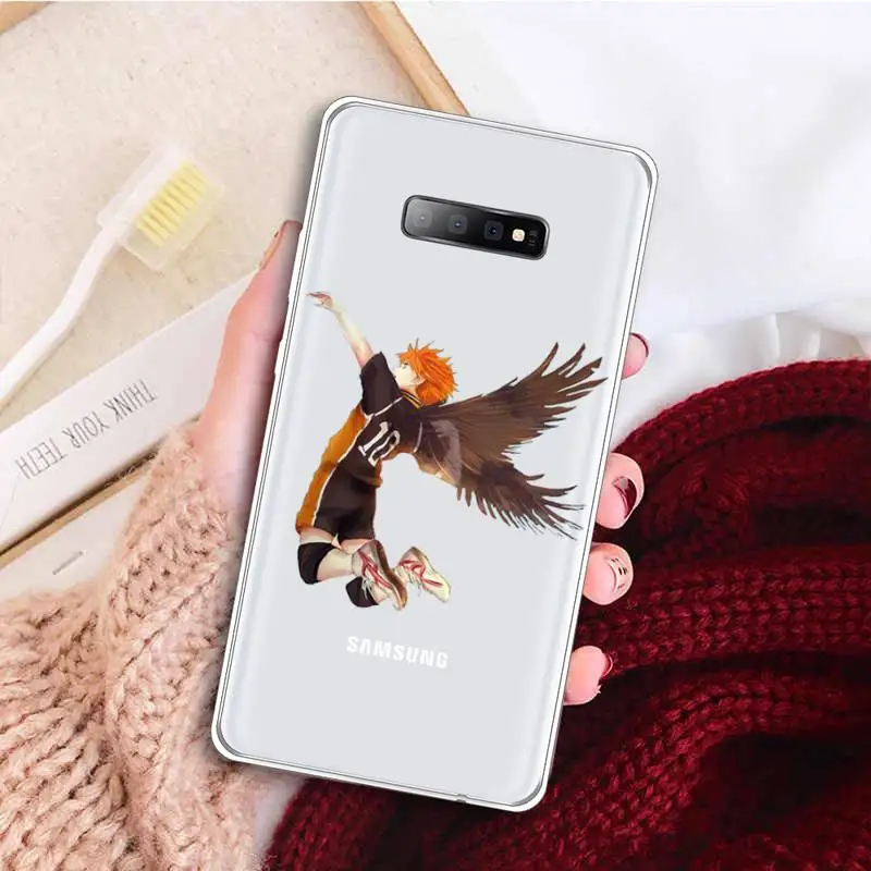 

Haikyuu Hinata attacks Anime Phone Case Transparent for samsung A 21s 71 S 8 9 20 note 10 20 ultra plus