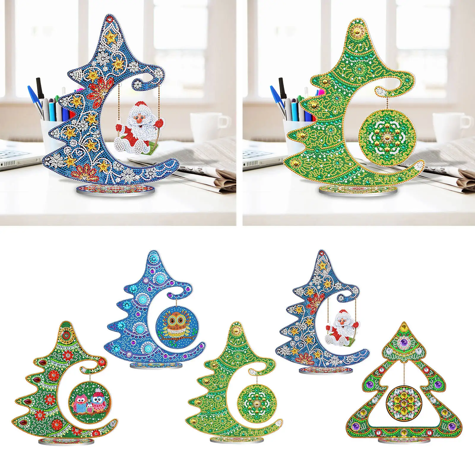 

1Pc Diamond Painting Christmas Craft Ornaments Crafts 5D Kit for New Year Room Decor Bedside