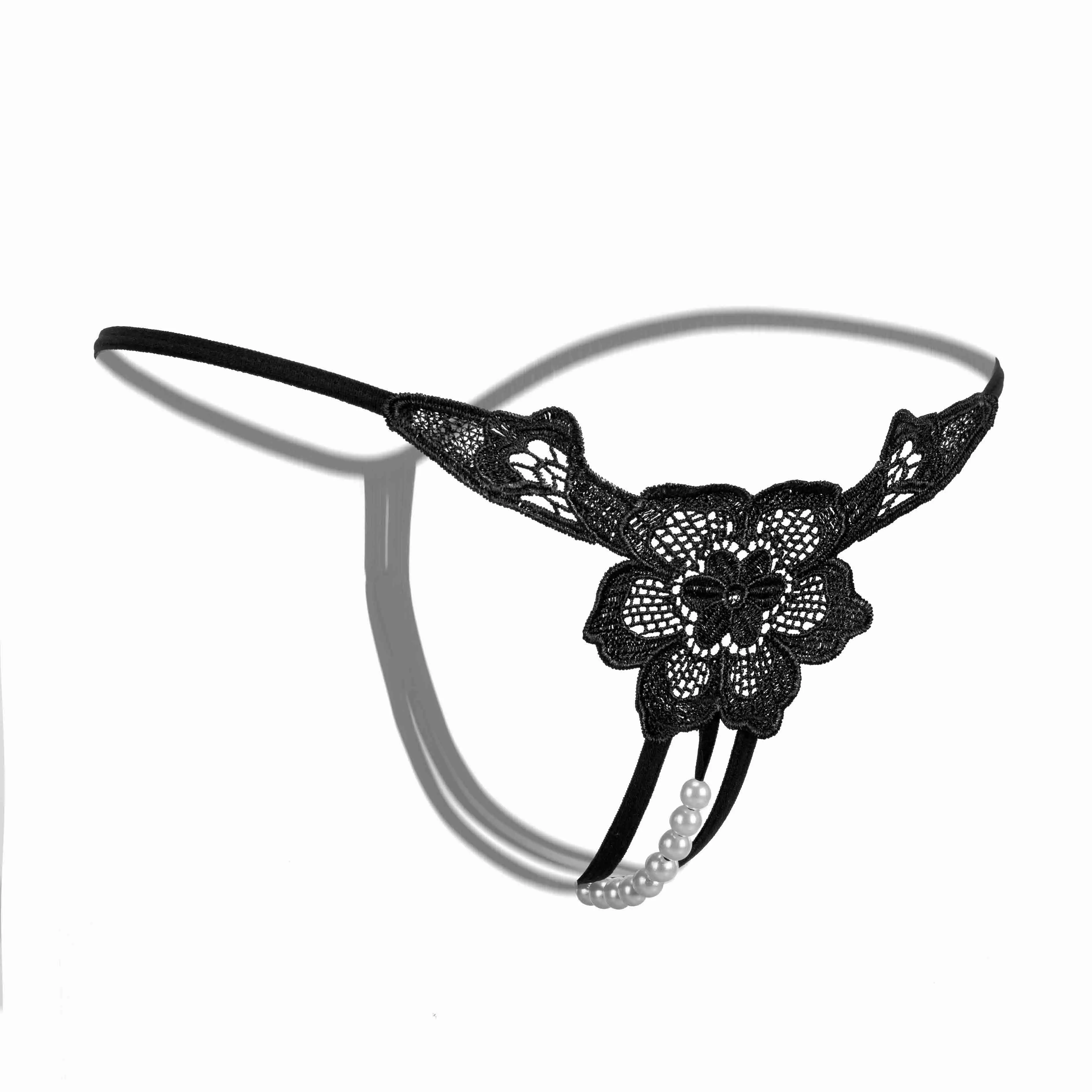 Трусики-стринги женские с вышивкой сексуальные эротические невидимые вырезами