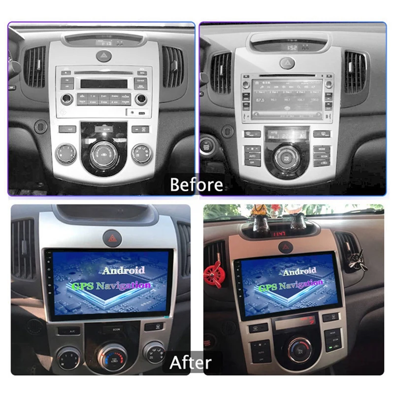 

10 Inch 2 Din Android 10.0 Car Mp5 Player Radio 2+16Gb Wifi Bluetooth Gps Navigation for Kia Forte 2010-2018 Manual