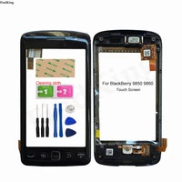 3 7inch touch screen with frame for blackberry 9850 9860 touch screen frame panel digitizer lens sensor tools 3m glue