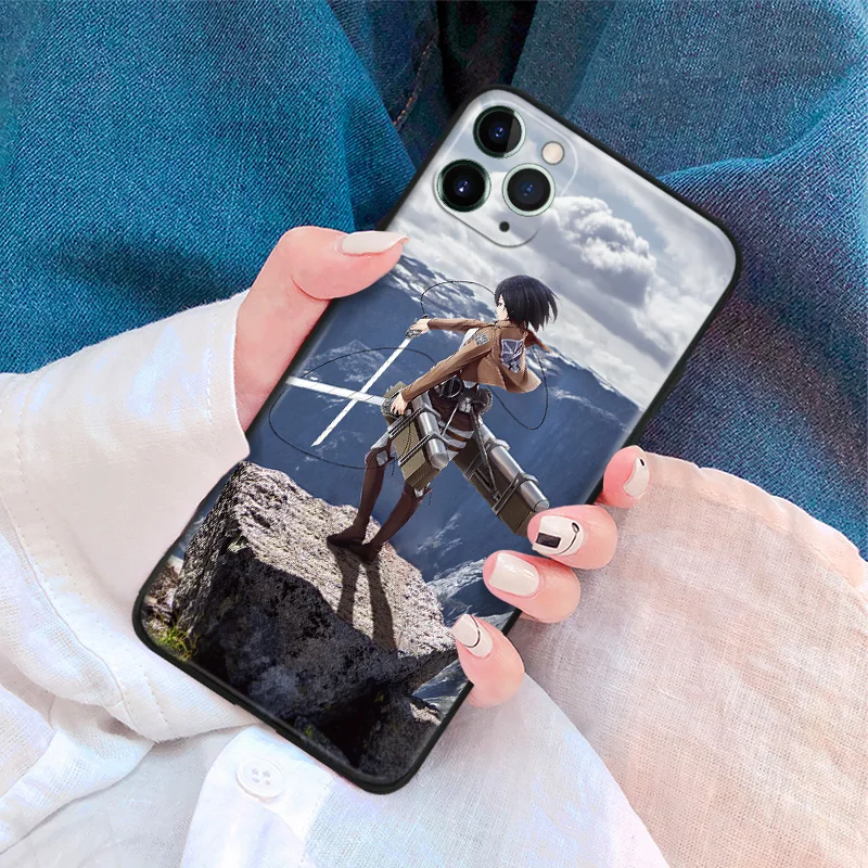 mikasa shingeki no kyojin anime for iphone se 6 6s 7 8 plus x xr xs 11 12 mini pro max soft silicone phone case cover shell free global shipping