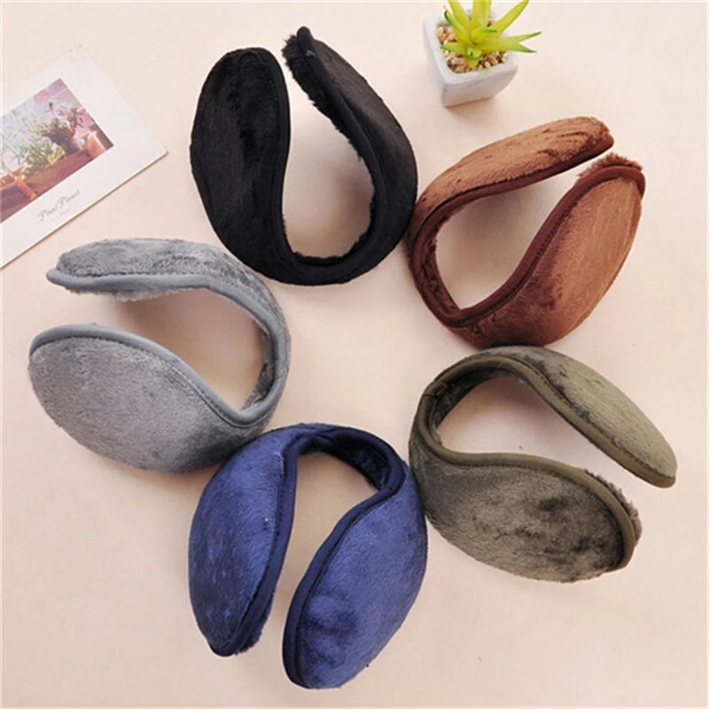 

Unisex Man Plush Ear Muffs Earflaps Winter Warm Unisex Flannel Fur Earmuffs Ear Warmer Cover Wrap Band orejeras mujer