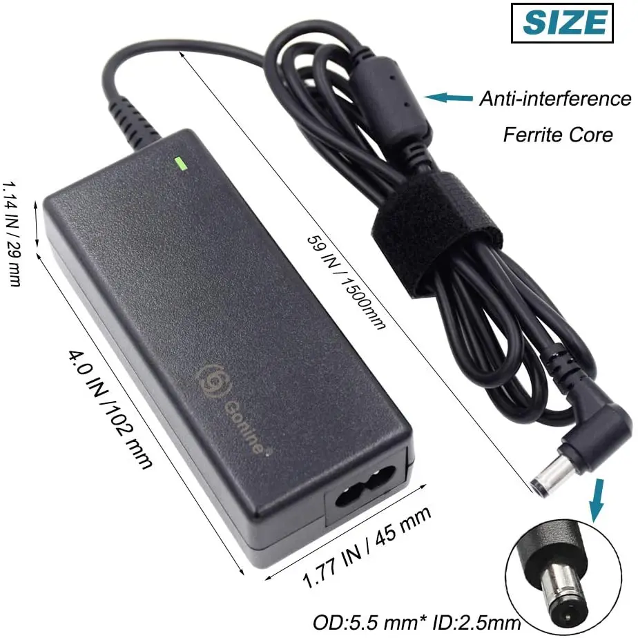 Gonine 24V 2.5A источник питания 60W AC DC адаптер зарядное устройство с 5.5X2.5mm разъем Jack для