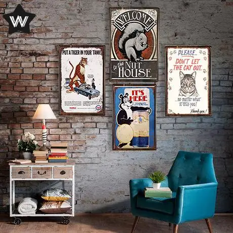 Винтажный магазин металлический знак металлические постеры в стиле ретро