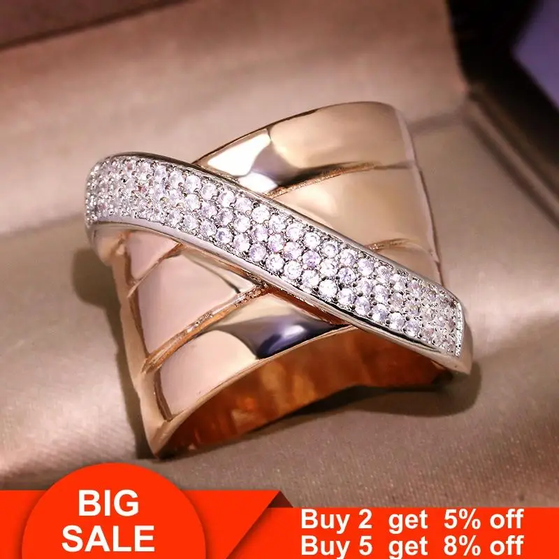 Роскошные через кольцо 925 стерлингового серебра Pave AAAAA cz Большой вечерние