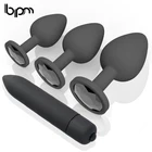 Мягкая Силиконовая пробка bpm, безопасная силиконовая Анальная пробка с мини-эротической пулей, Анальная пробка, вагинальная пробка, искусственный анальный расширитель