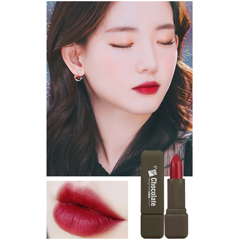 

Fragrant Chocolate Soft Mist Lipstick Matte Velvet Lip Stick Moisturizing Long Lasting Lip Gloss Sexy Lip Makeup TSLM1