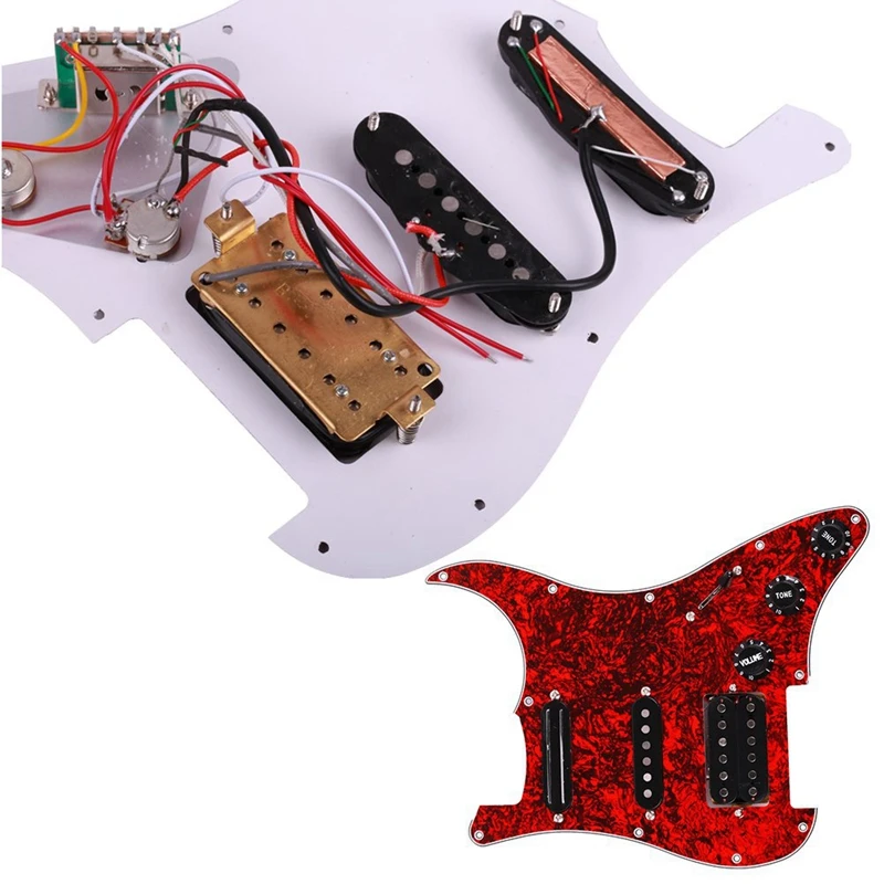 Прямая поставка-Гитара Pickguard 3-Ply SSH загружен Предварительно проводной Humbucker