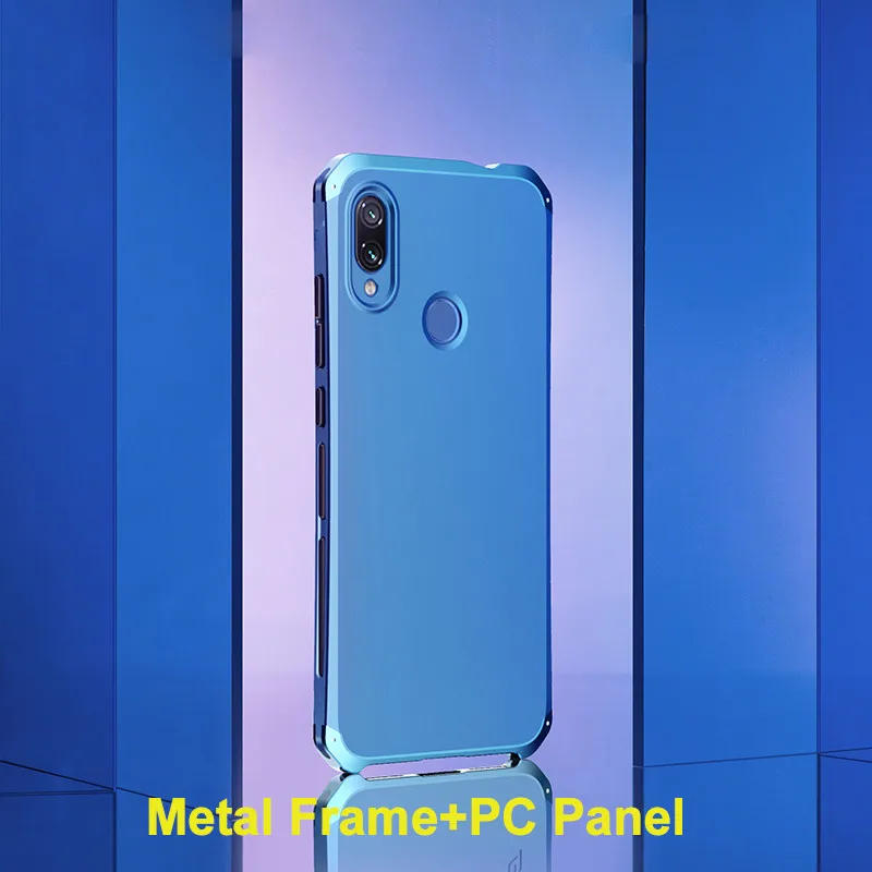 Металлический чехол для Xiaomi Redmi Note 7 6 8 Pro Роскошный Матовый ударопрочный из