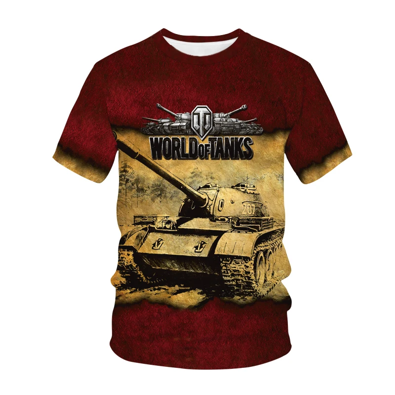 

Boys Game World Of Tanks T Shirt Print Clothes Girls 3D Funny T-shirts Costume Children summer Clothing Kids Tees Baby Tshirts