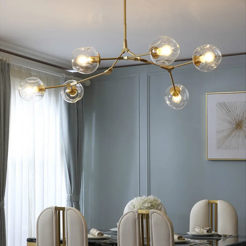 Современный металлический светодиодный светильник люстра в виде подсвечника