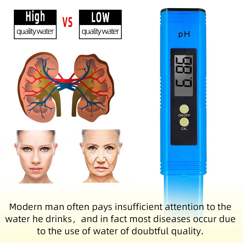 100 шт./лот по dhl или fedex Цифровой PH-метр ручка аквариум бассейн вода питьевая