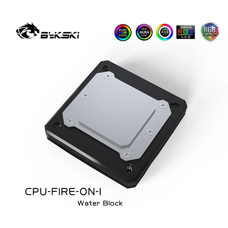 Водяной блок Bykski CPU с OLED дисплеем температуры для INTEL LGA1150/1151/1155/1156 2011 X99Water Cooler A RGB /