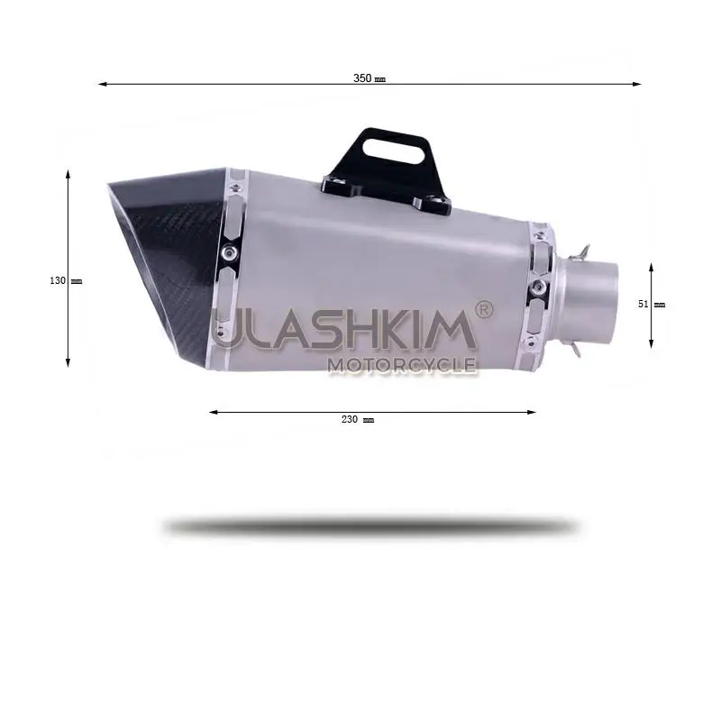 Мотоцикл из углеродного волокна выхлопная система средняя труба без шнуровки