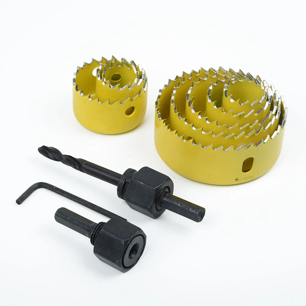 

Sheet Drill Cutting Gadget Assorted Working 19-64mm Carbon Steel Hole Wood Metal 11Pcs Set