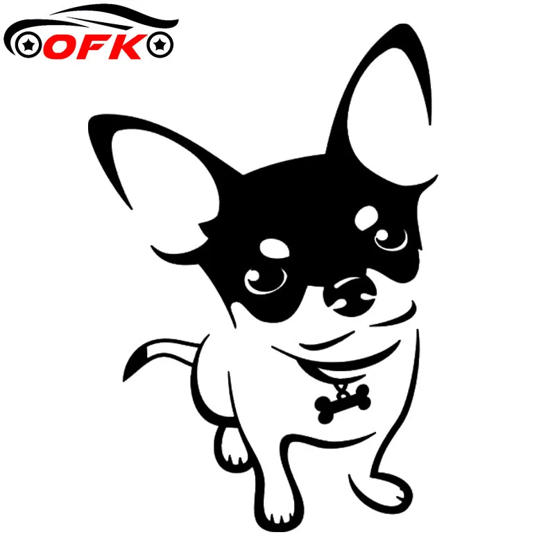 

Car Stickers, Motorcycle Decals Cute Chihuahua Dog Decorative Accessories,to Cover Scratches Sunscreen Waterproof14cm*10cm