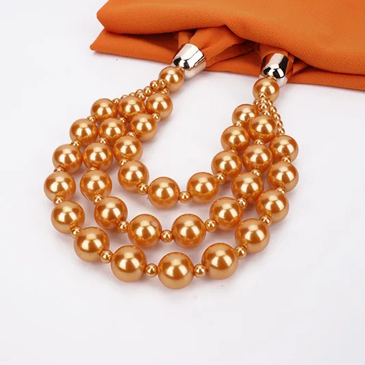 

2020 New Fashion Women Solid Jewelry Pendant Chiffon Scarf Pearl Shawls and Wraps Soft Female Accessories 16 Colors 10pcs/lot