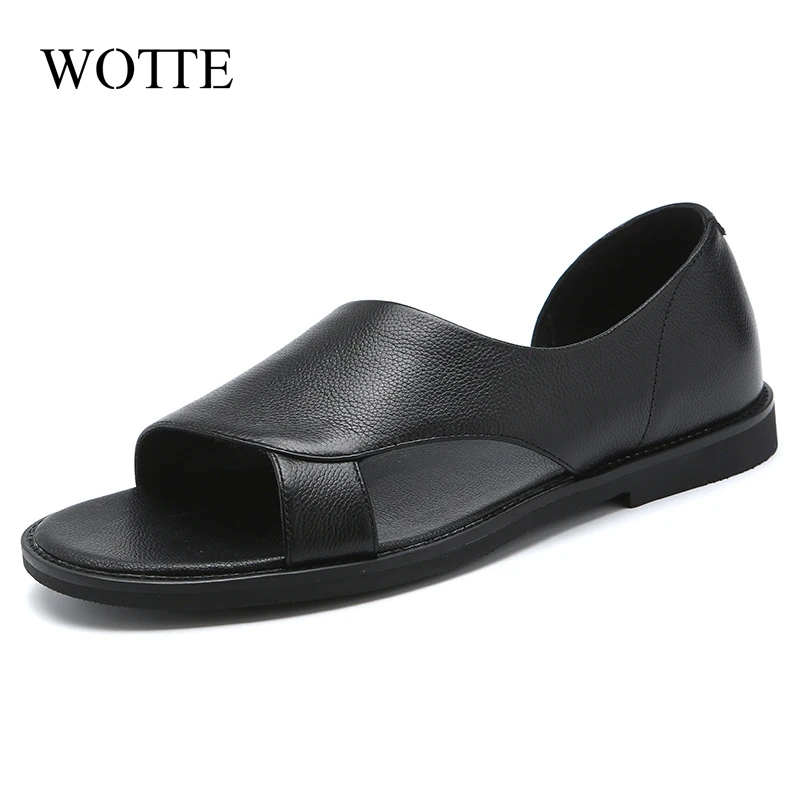 

Summer Men's Sandals Outdoor Microfiber Breathable Light Men Roman Beach Sandals Footwear Flip Flops Slippers sandalias hombre