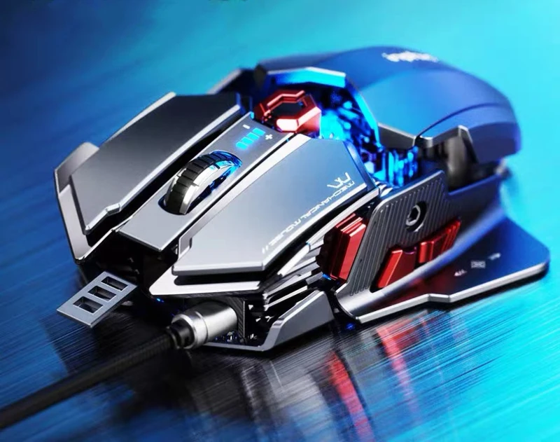 pro esport gaming mouse wired game mouse mute mice 9button luminous base usb programmable computer mouse for computer pc laptop free global shipping