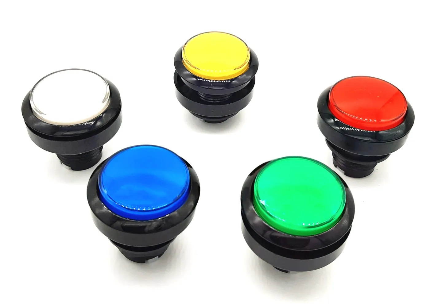 12 pcs of Monmentary Middle Size Lighted Button Llluminated Round Push with 2 Pin Microswitch for Vending Machine | Электроника