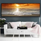 Закат Природный Пляжный Пейзаж Холст Картина постеры принты квадратные скандинавские настенные картины декор для гостиной Куадрос