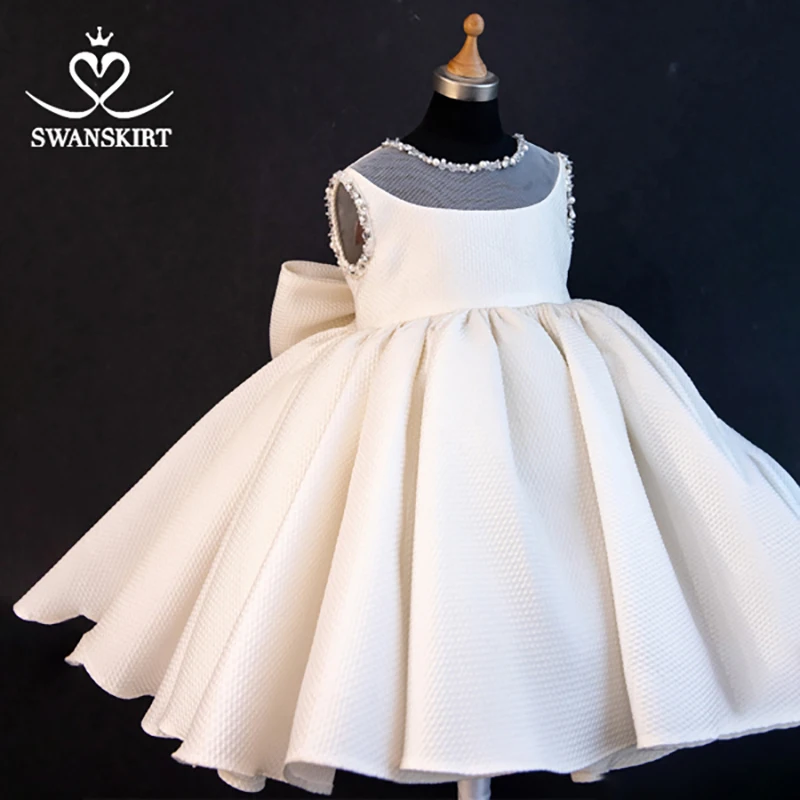 Милое атласное платье для девочек свадебное шикарная юбка GI13 милые вечерние