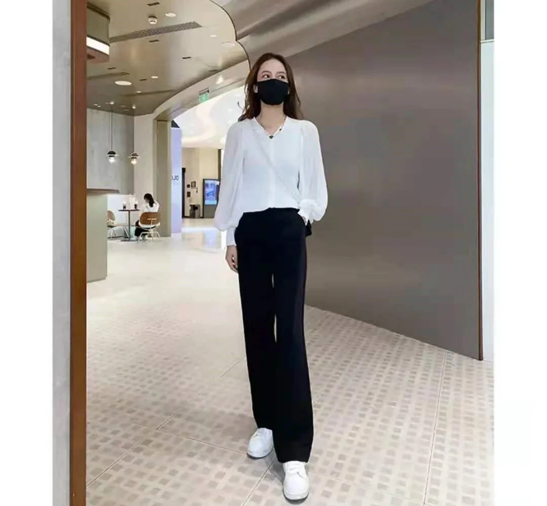 

Puff Sleeve Sweater + Wide Leg Pants Suit