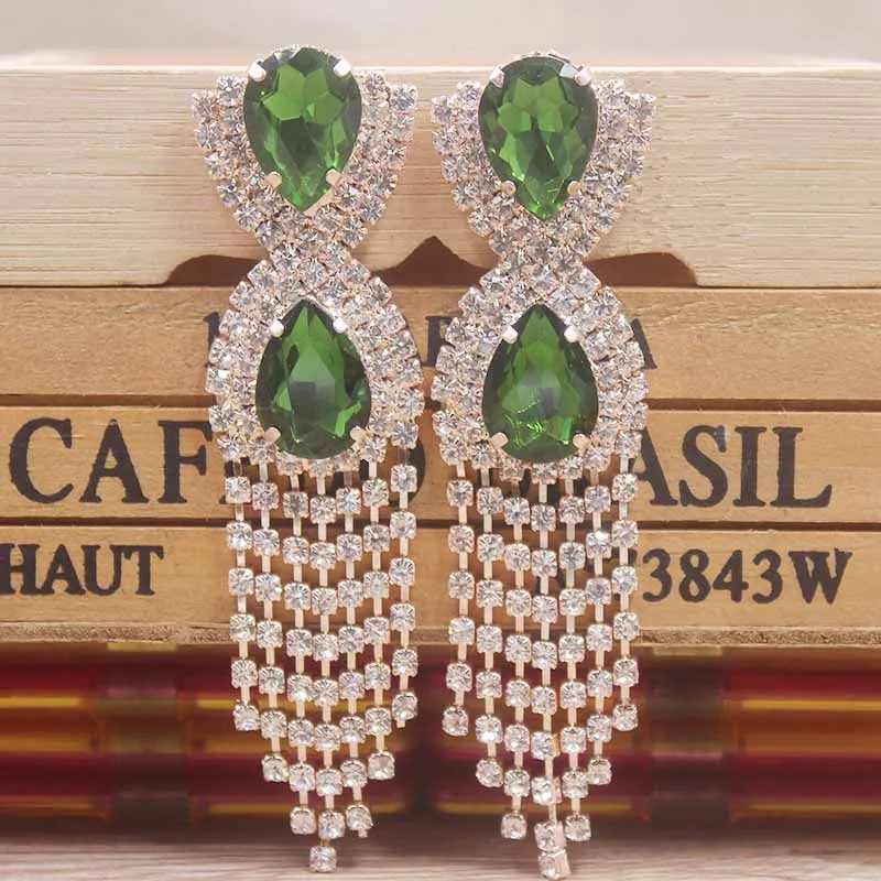 2019 разные цвета нежный украшенный стразами серьги-висюльки серебро/розовое