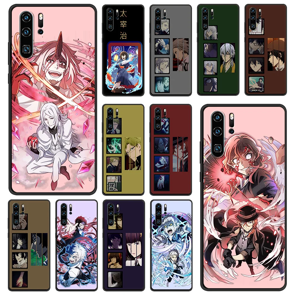 

Bungou Stray Dogs Dazai Osamu Japan Anime For Huawei P30 Pro P40 Lite E P Smart Z Y7 Y6 2019 Soft Phone Case Black Celular Cover